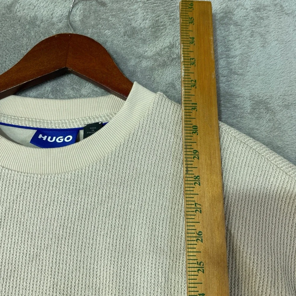 NWT Hugo Nuwaffle T-Shirt Men's Large Beige Cotton Blend